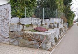 Blocksteinmauer Gartenbau
